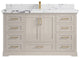 Boston 60" Single Bathroom Vanity in Fine Grain 2" Viola Night