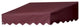 4' Traditional Door Canopy in a Box, Burgundy