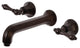 KS4025AL 2-Handle Wall Mount Tub Faucet, Oil Rubbed Bronze