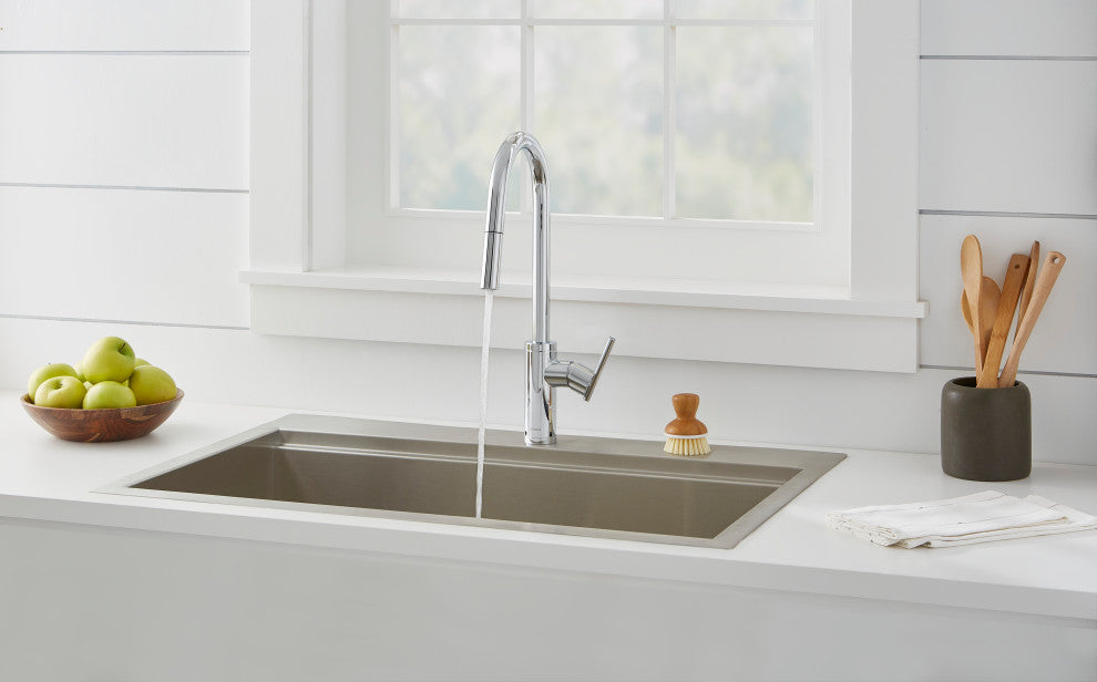 Parma Cafe Pull-Down Kitchen Faucet w/ SnapBack Retraction, Chrome