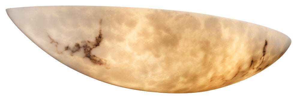 Large Sliver Wall Sconce With Faux Alabaster Resin Shade