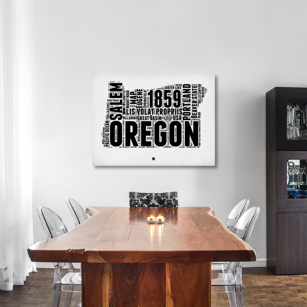 "Oregon Word Cloud 1" Fine Art Print