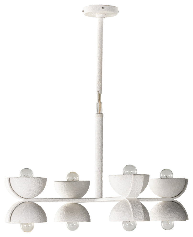 Santorini Chandelier-Matte White Plaster