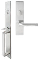 Cologne Lever, Mortise Entry Handleset, Left Hand, Satin Stainless Steel