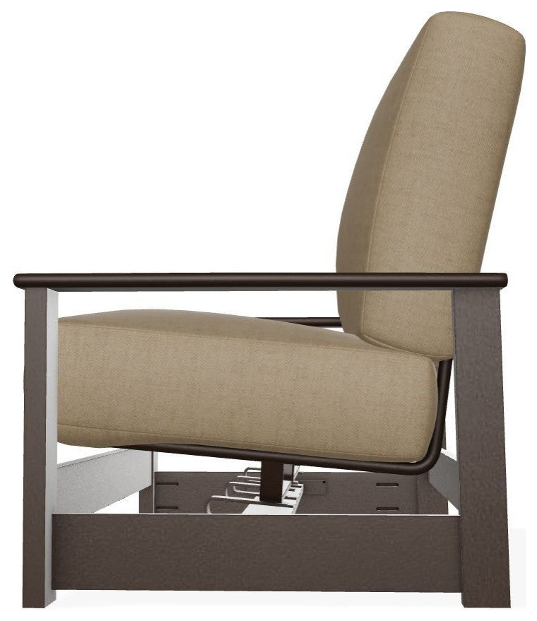 Leeward Deep Seat Outdoor Loveseat with Hidden Motion, Wren/Kona