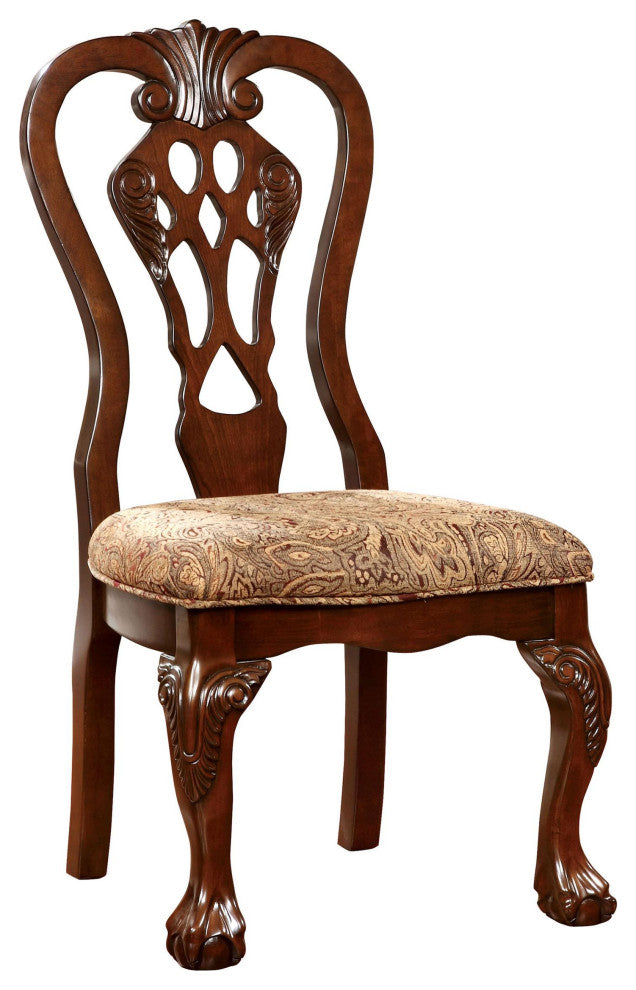 Furniture of America Wilson Wood Padded Dining Chair in Brown Cherry (Set of 2)