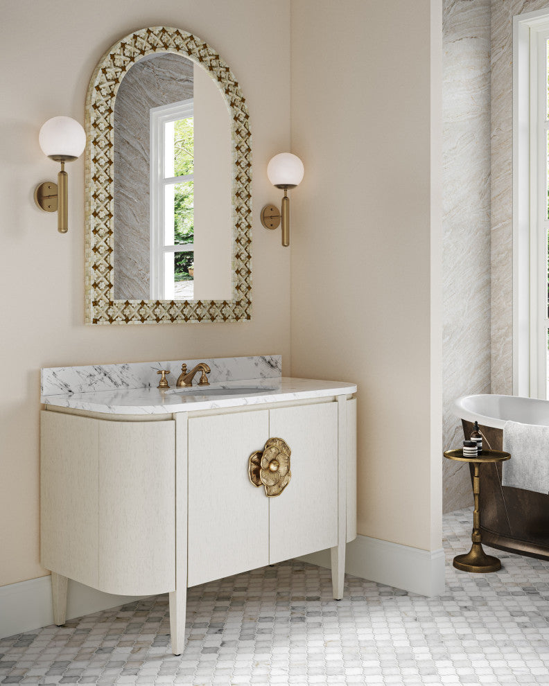 Briallen 48" White Vanity with Oval Undermount Sink