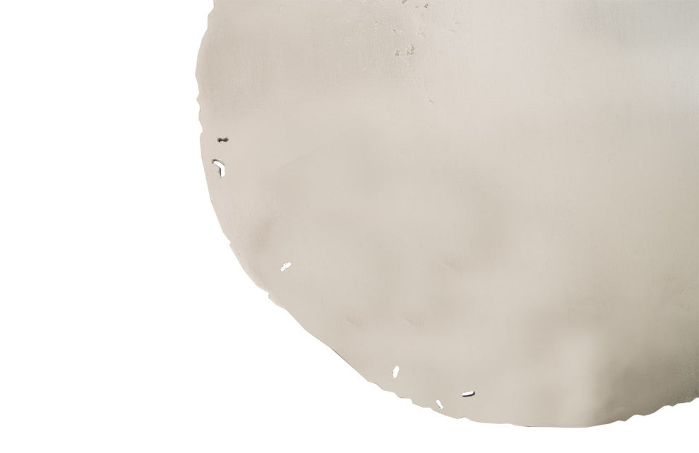 Galvanized Circle Wall Tiles, 4-Piece Set, Silver Leaf