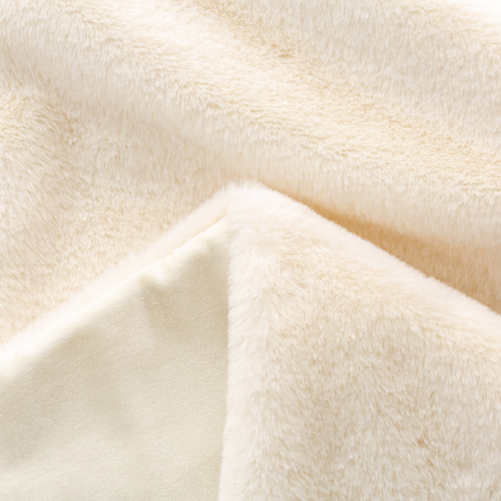 48"D Faux Rabbit Fur Christmas Tree Skirt