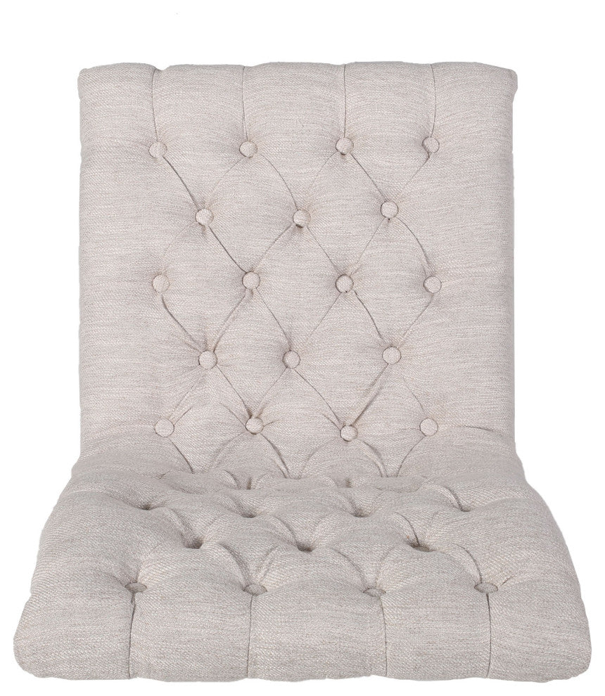 Terrance Tufted Fabric Dining Chair, Set of 2, Beige, Natural
