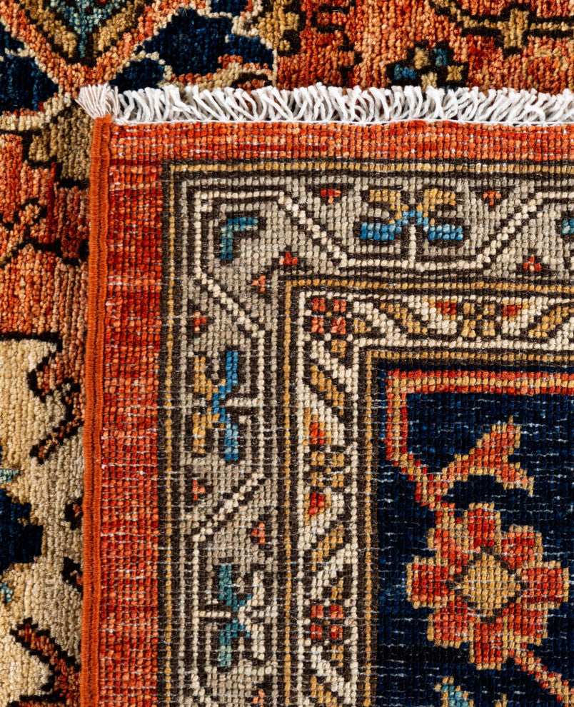 Serapi One-of-a-Kind Hand-Knotted Area Rug Orange, 9'0" x 11'11"