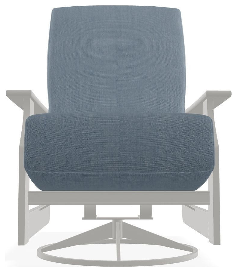 St. Catherine Deep Seat Outdoor Swivel Rocker, Canvas Haze/Snow