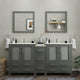 Vanity Art Vanity Set With Ceramic Top, 72"