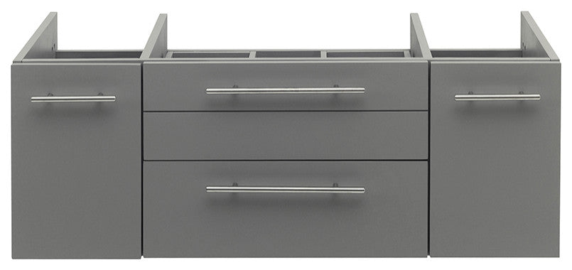 Lucera Wall Mount Vessel Sink Bathroom Cabinet, Gray, 42"
