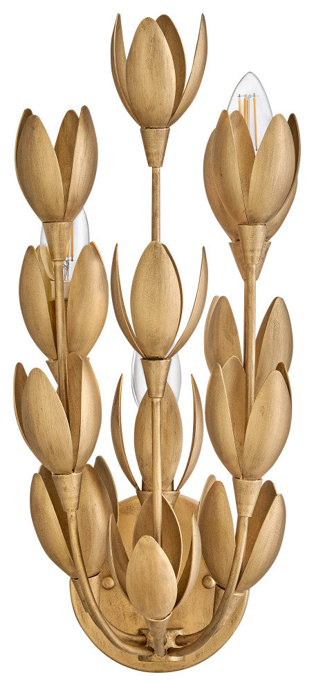 Hinkley Flora Large Sconce, Burnished Gold