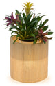 Round Planter Lamps With Wicker