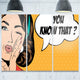 "Retro Woman in Comic Style" Digital Metal Wall Art, 3 Panels, 36"x28"