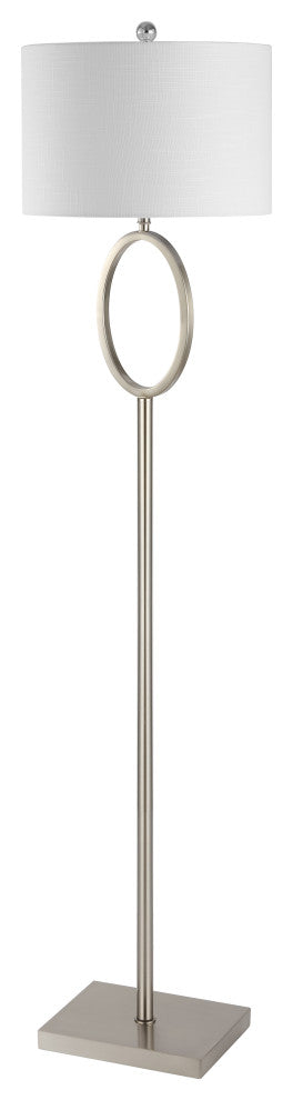 April Metal Modern Contemporary LED Floor Lamp, Nickel