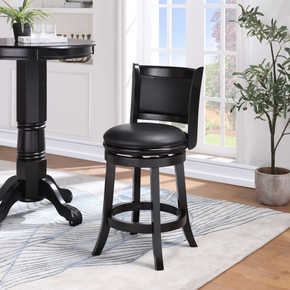 Augusta Swivel Counter Stool, Black