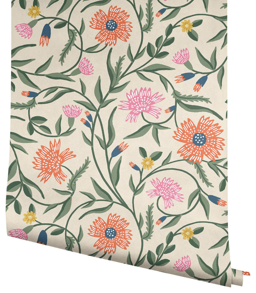 Aster Coral Wallpaper