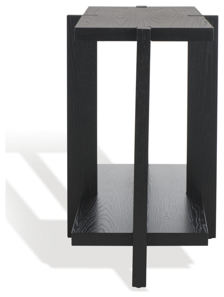 Safavieh Couture Quigley Rectangle Wood Console Table, Black