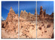 "Hoodoo Rock Pinnacles in Goblin Valley" Metal Wall Art, 3 Panels, 36"x28"