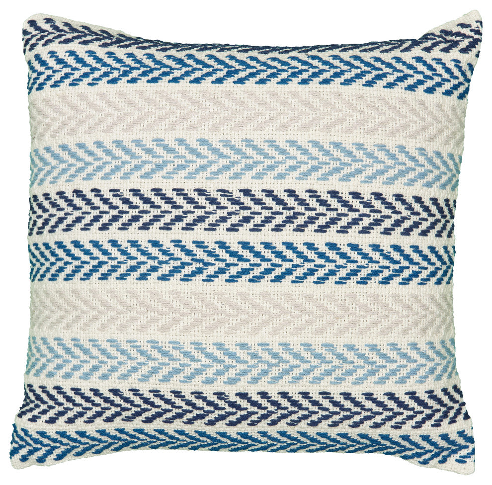Beach House Chevron Throw Pillow, 18"x18", Poly Fill