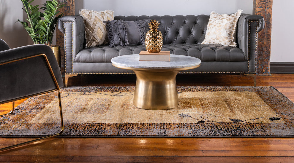 Unique Loom Beige Barista Excelsa 2' 2 x 3' 0 Area Rug