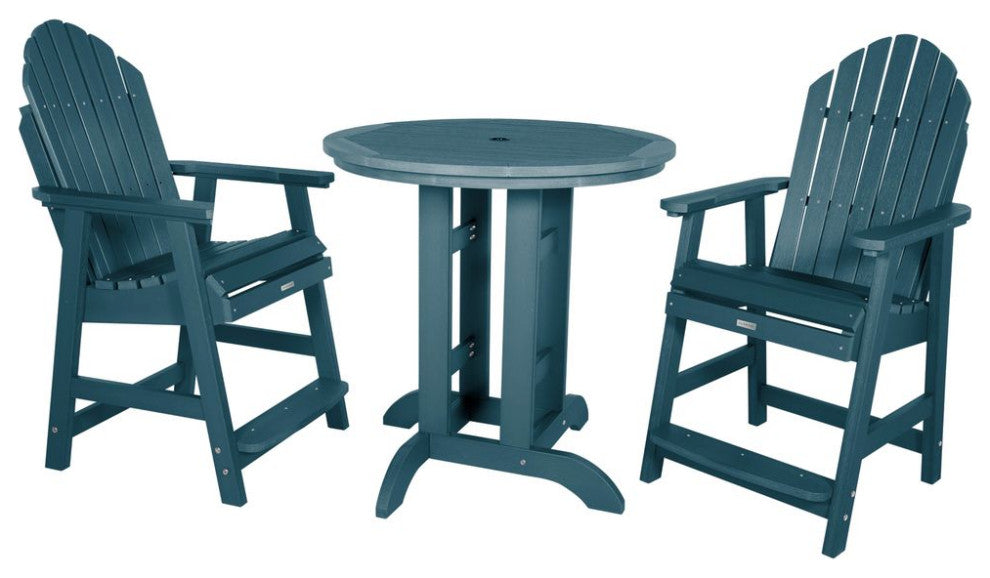 Hamilton 3-Piece Round Counter-Height Dining Set, Nantucket Blue