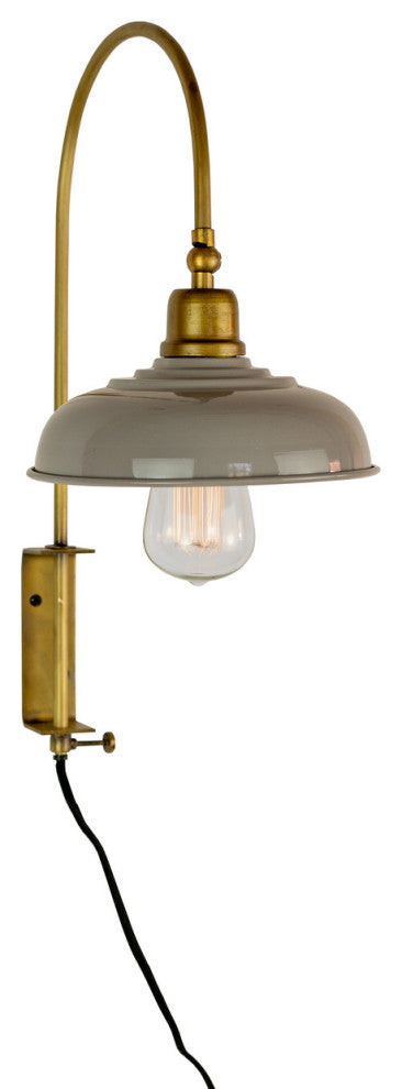 Wall Light with Grey Shade