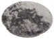Naya Contemporary Area Rug, Gray and Brown, 7'9" Round