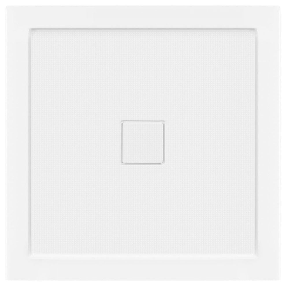 LessCare 32"x32" Left Double Threshold Shower Pan Base Wall Corner Center Drain