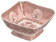 Nathaly Porcelain Scene Square Serving Bowl, Dark Red