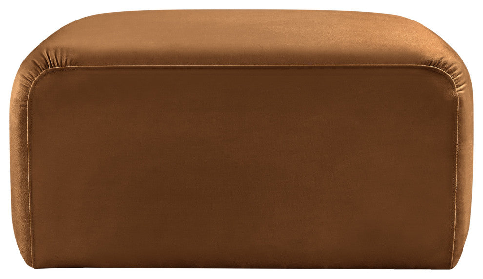 Arc Upholstered Modular Component, Saddle, 1-Piece: Ottoman, Velvet