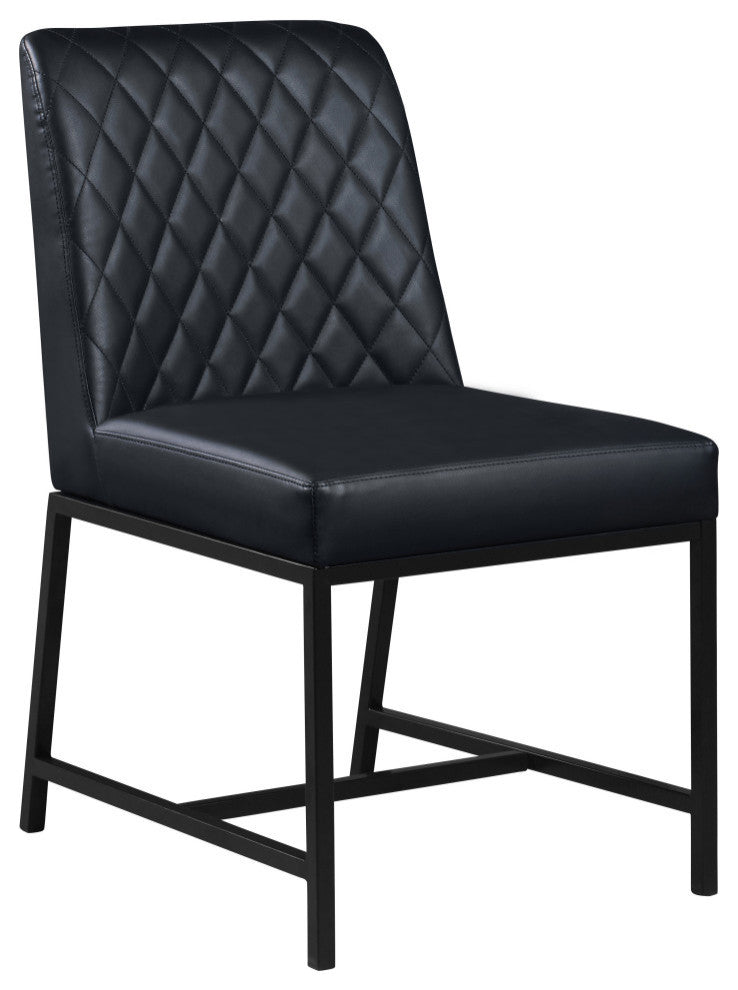 Bryce Faux Leather Upholstered Dining Chair, Set of 2, Black