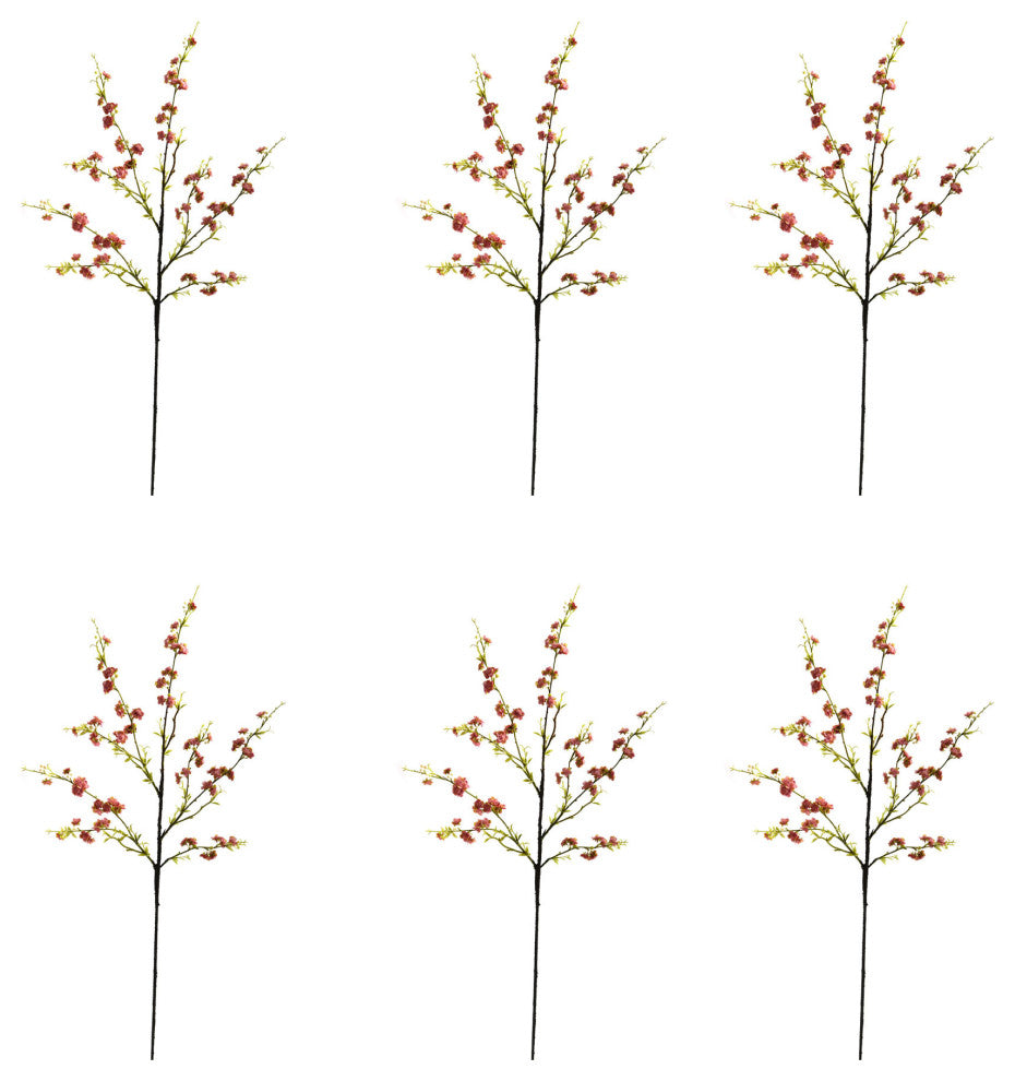 38" Cherry Blossom Artificial Flower, Set of 6, Pink