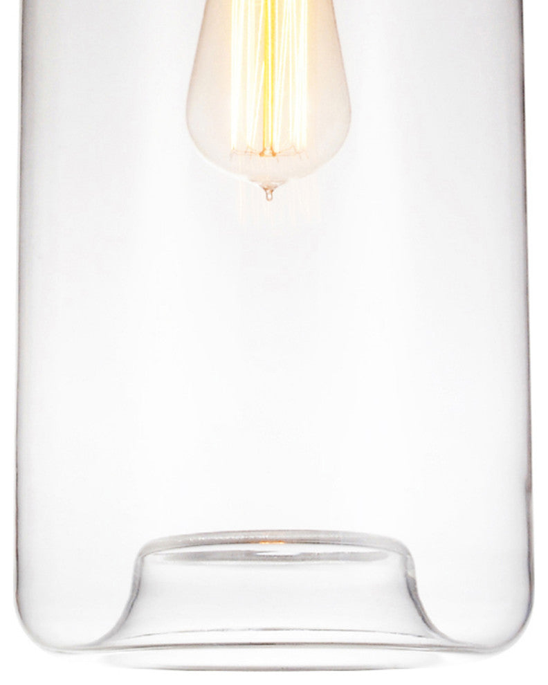 Glass 1 Light Down Mini Pendant With Clear Finish
