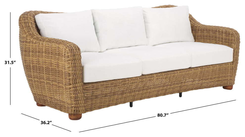 Safavieh Couture Melbourne Wicker Patio Sofa