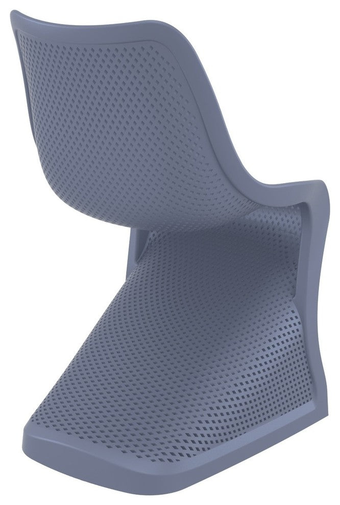 Compamia Bloom Outdoor Dining Chairs, Set of 2, Dark Gray