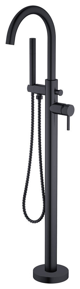 Nero Freestanding Bathtub Faucet, Matte Black