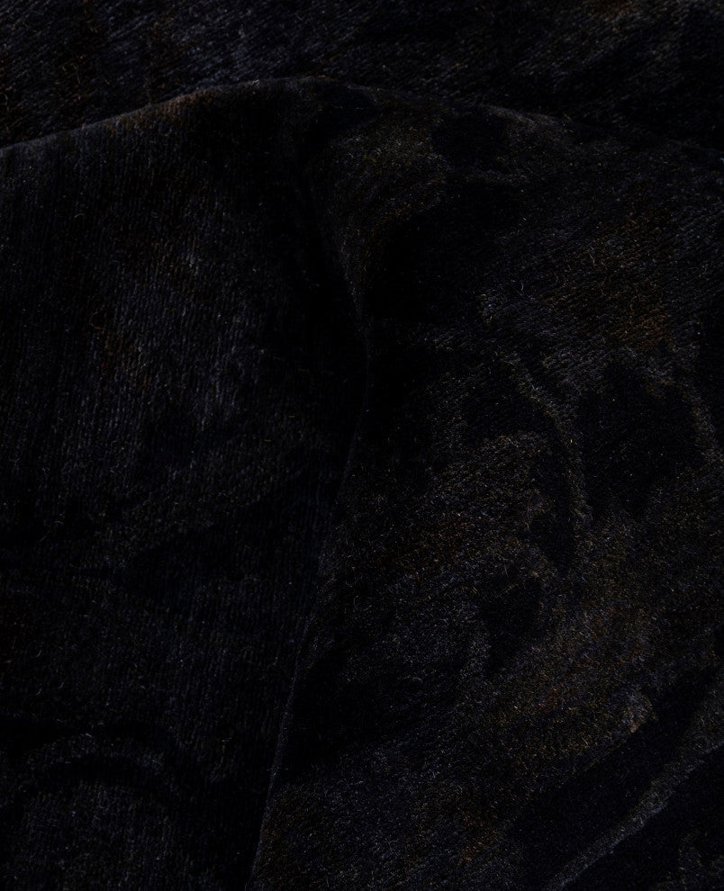Overdyed One-of-a-Kind Hand-Knotted Area Rug Black, 8' 2" x 10' 1"