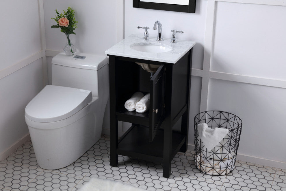 Matilda 19" Single Bathroom Vanity Set, Black