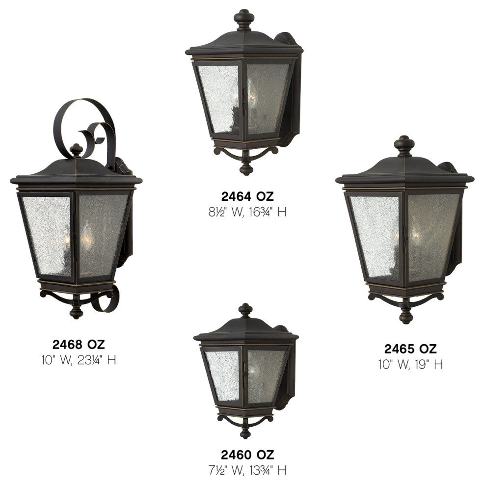 Hinkley Lincoln Small Wall Mount Lantern, Oil Rubbed Bronze