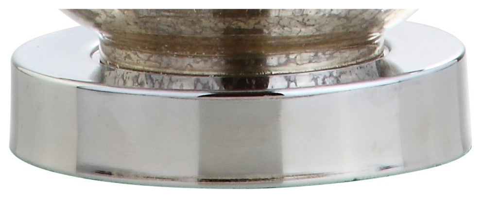 Colette 20" Mini Glass Table Lamp, Silver, Single