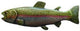 Rainbow Trout Knob Hand-Tinted Antique Pewter Left Side, Faces Right, Right