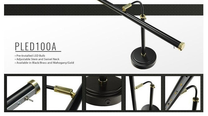 LED Piano Lamp, Black