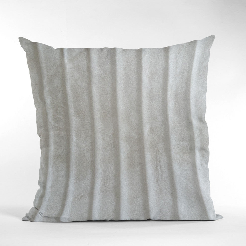 Plutus Off White Soft Snow Faux Fur Luxury Throw Pillow, Off White, 18" x 18"