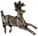 Running Whitetail Cabinet Knob, Pewter