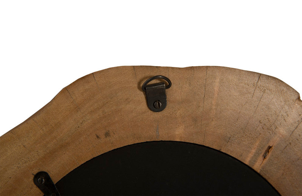 Molten Mirror Wall Art, Poured Aluminum in Wood