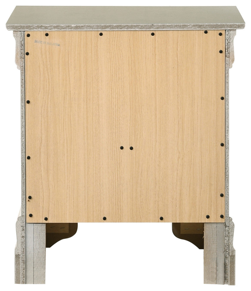 Louis Phillipe Nightstand, Silver Champagne